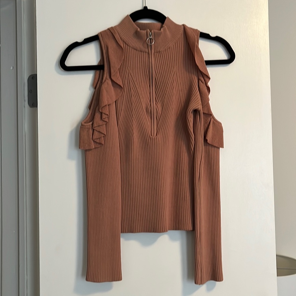 Olivaceous nude blouse size large